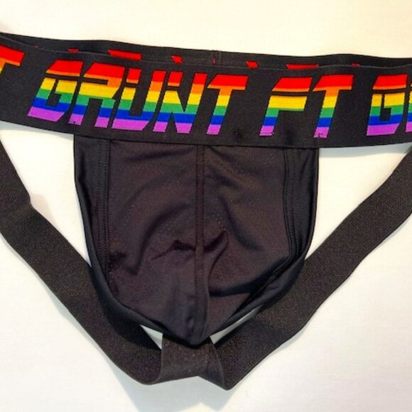 Fort Troff "GRUNT" Size "S" Mesh Pride Athletic Supporter - Black-PRIDE Colors - Picture 9 of 11
